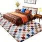 Soft Plush Shaggy Rug Checkered Thickened Non Slip Carpet for Living Room Bedroom