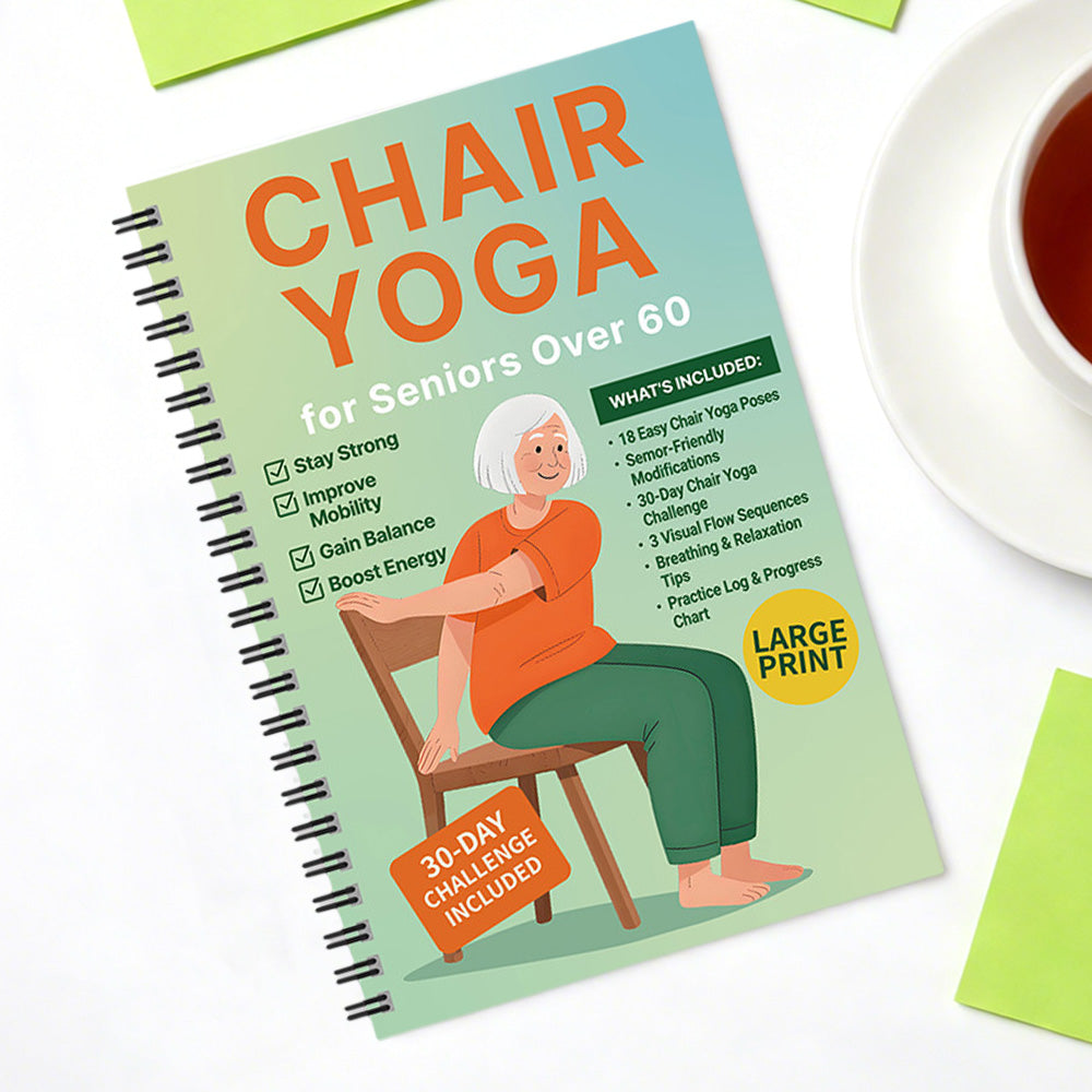 Chair Yoga Book for Seniors: Strength Balance & Wellness Exercises