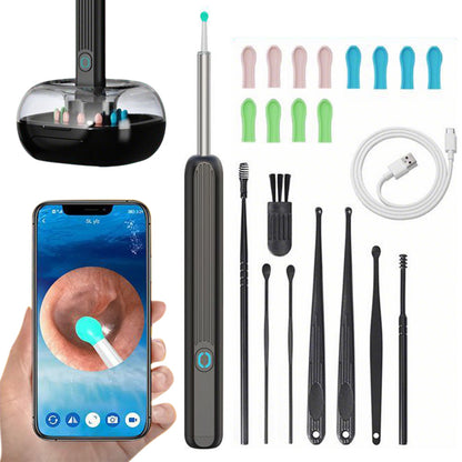 Wireless WiFi Ear Wax Removal Kit with HD Camera 360 Degree Visual Ear Cleaner