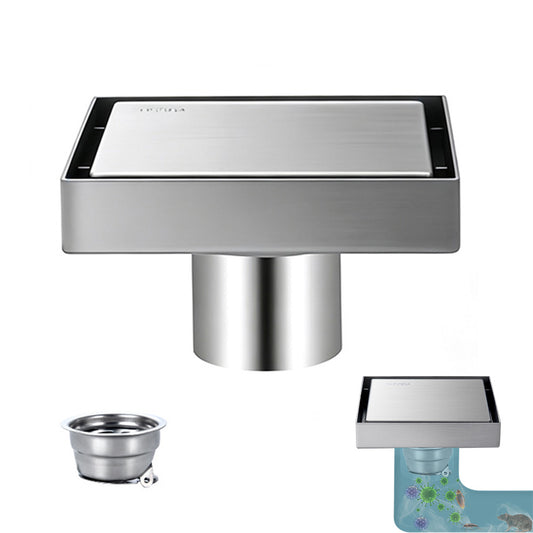 Square Shower Drain with Filter Detachable Stainless Steel Floor Drain for Bathroom Balcony