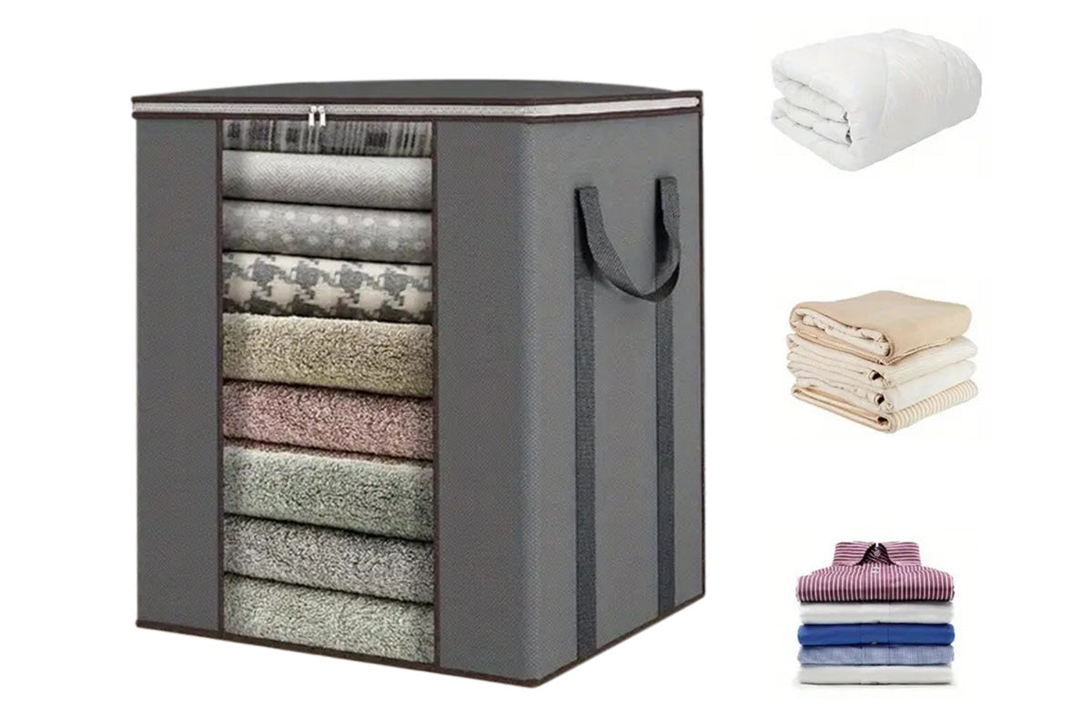 Blanket Storage Bag Extra Large Moving Clothes and Toy Foldable Container 120L