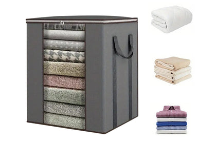 Blanket Storage Bag Extra Large Moving Clothes and Toy Foldable Container 120L