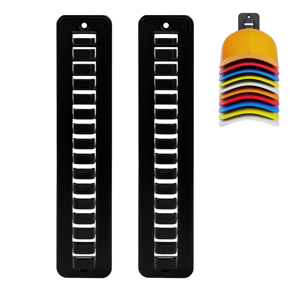 2 Pack Wall Mounted Baseball Cap Hat Rack Organizer