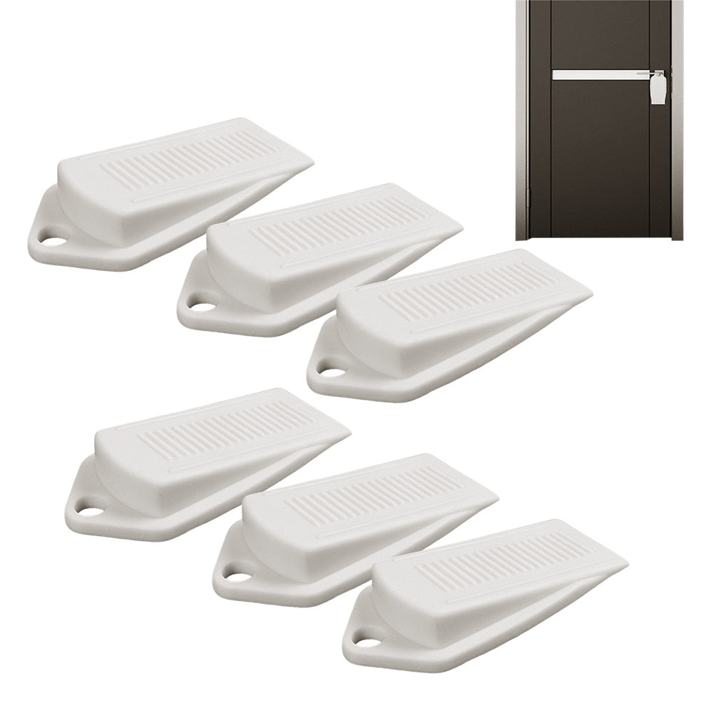6PCS Door Wedge Stopper Rubber Grip Security Door Stoppers Wall Protector For Home