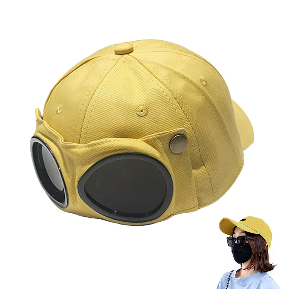 Two in One Adjustable Cotton Blend Eye Shade Baseball Cap