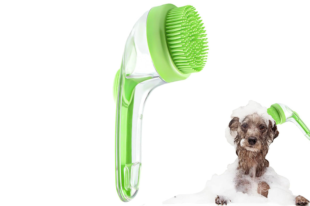2 In 1 Dog Bath Brush With Built In Shampoo Dispenser Dog Shampoo Brush Bubble Maker