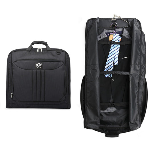 Water-resistant Foldable Garment Bag for Travel with Hanger Detachable Shoulder Strap