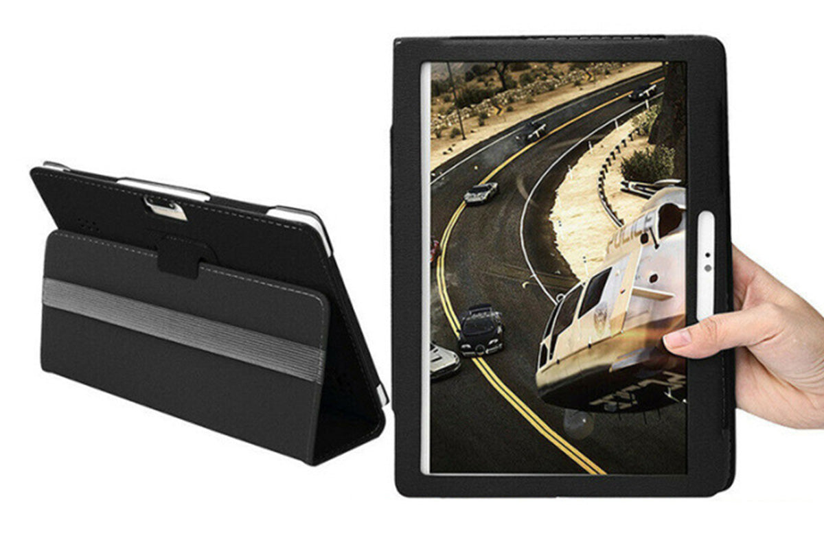 Universal 10 10.1 Inch Android Tablet Case Rotatable Multiple Viewing Stand Case-Blue