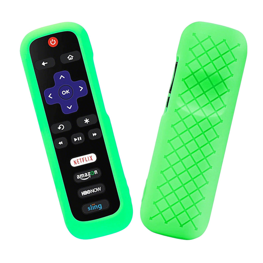 2 Pack Glow in The Dark Silicone Case Cover for Roku TV Remote