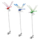 3PCS Outdoor Fake Dragonfly Rod Clip 3D Dragonfly Garden Decoration