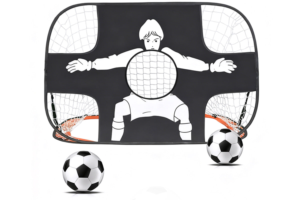 2-in-1 Portable Foldable Soccer Goal with Detachable Target