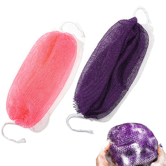 2PCS African Net Sponge Body Scrubber for Exfoliating and Bathing