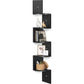 5 Tier Large Zigzag Corner Wall Mounted DVD CD Storage Display Shelf