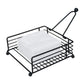 2Pcs Black Metal Square Paper Napkin Holders with Weighted Arm