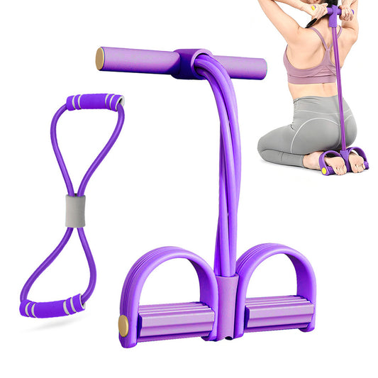 Multi-function 6 Tube Pedal Ankle Puller Fitness Exercise Rope