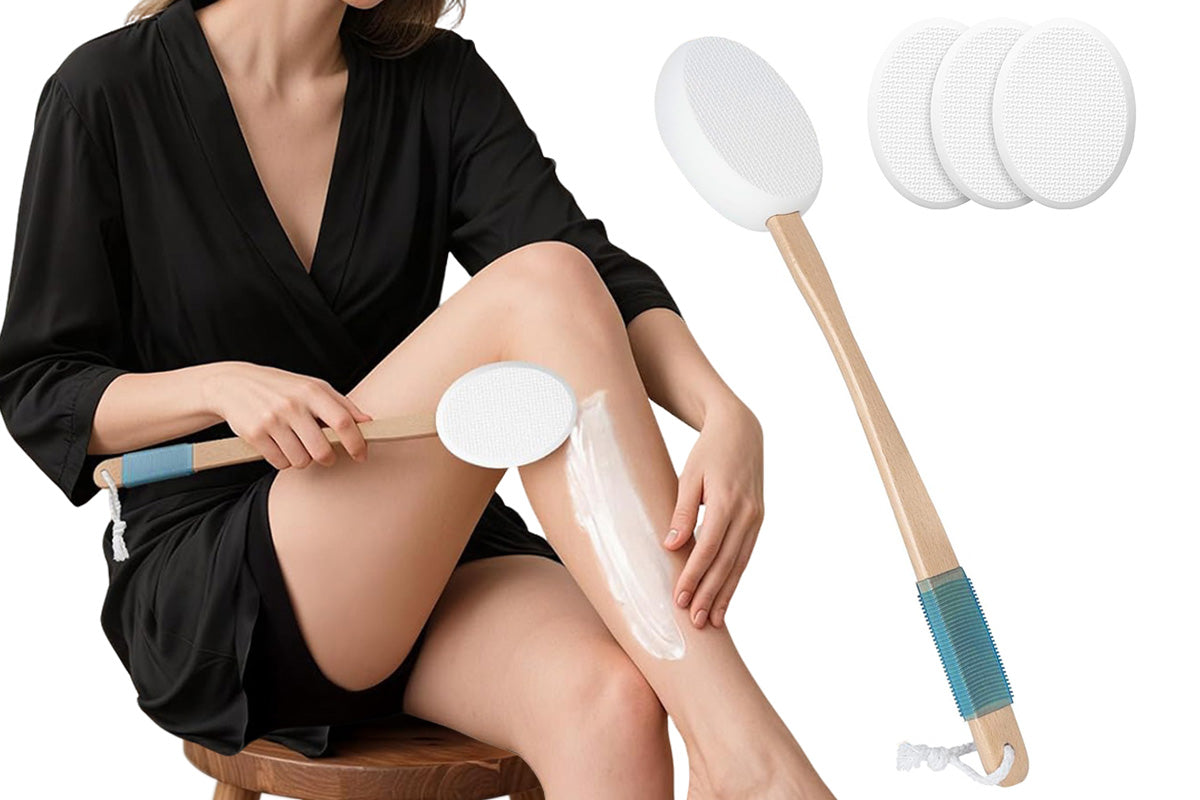 Back and Foot Lotion Applicator with 4 Replacement Pads Sunscreen Applicator Tool
