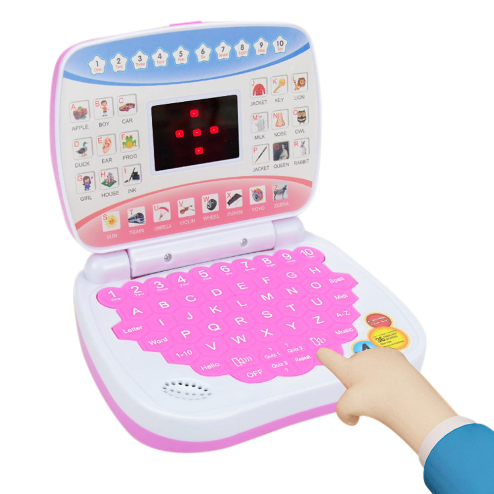 Pretend Laptop Toy with Music for Bilingual Learning Above 4 Years