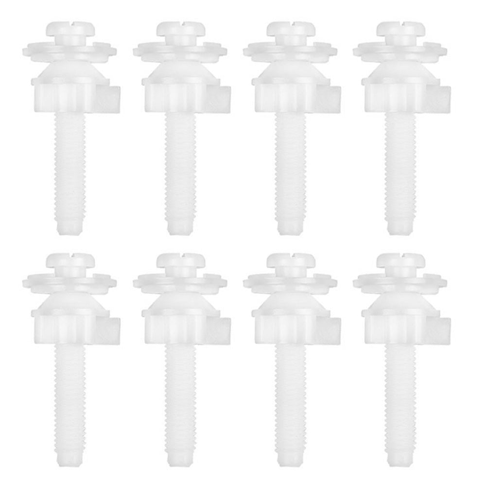 Plastic Toilet Seat Hinge Bolts Fixing Kit with Nuts and Washers Replacement
