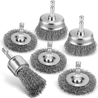 Wire Brushes Set for Drill Durable Drill Wire Brush Set for Rust Removal
