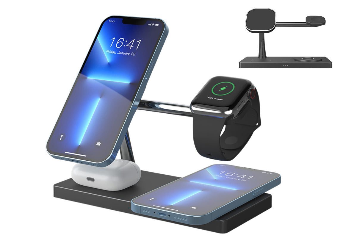 7-in-1 Wireless Charger Dock Station with Night Light and USB Output