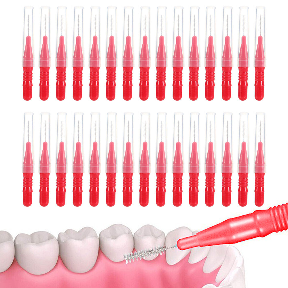 30 Pack Mini Cleaning Brushes for Braces Teeth Lashes and Brows