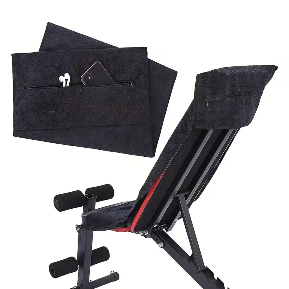 120x50cm Quick Dry Microfibre Gym Towel with Pocket and Silicone Base