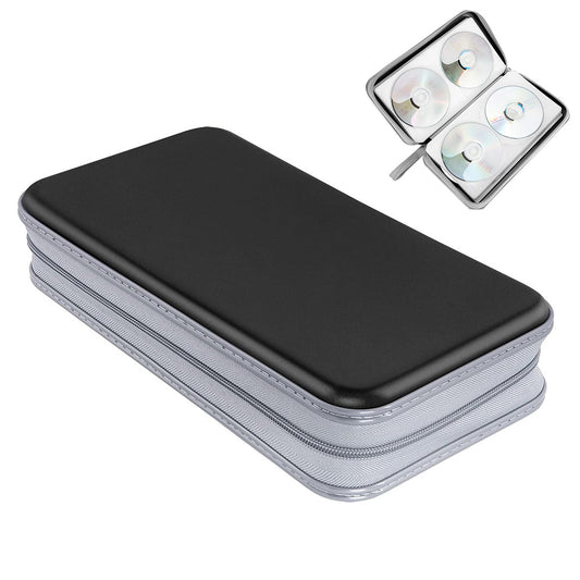 80 Capacity CD DVD Disc Holder Storage Case with Carry Handle