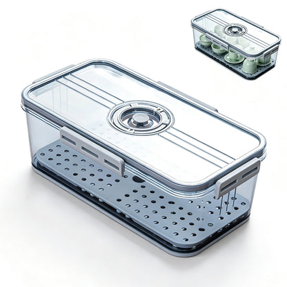 Transparent Bread Box with Timer Drainboard Lid Kitchen Storage Container for Food