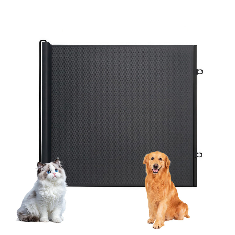 Retractable Pet Gate No Drill Barrier for Dogs and Cats Indoor Outdoor Use