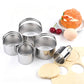 5 Pieces Stainless Steel Round Cookie Cutters with Handle Cake Baking Dough Tools