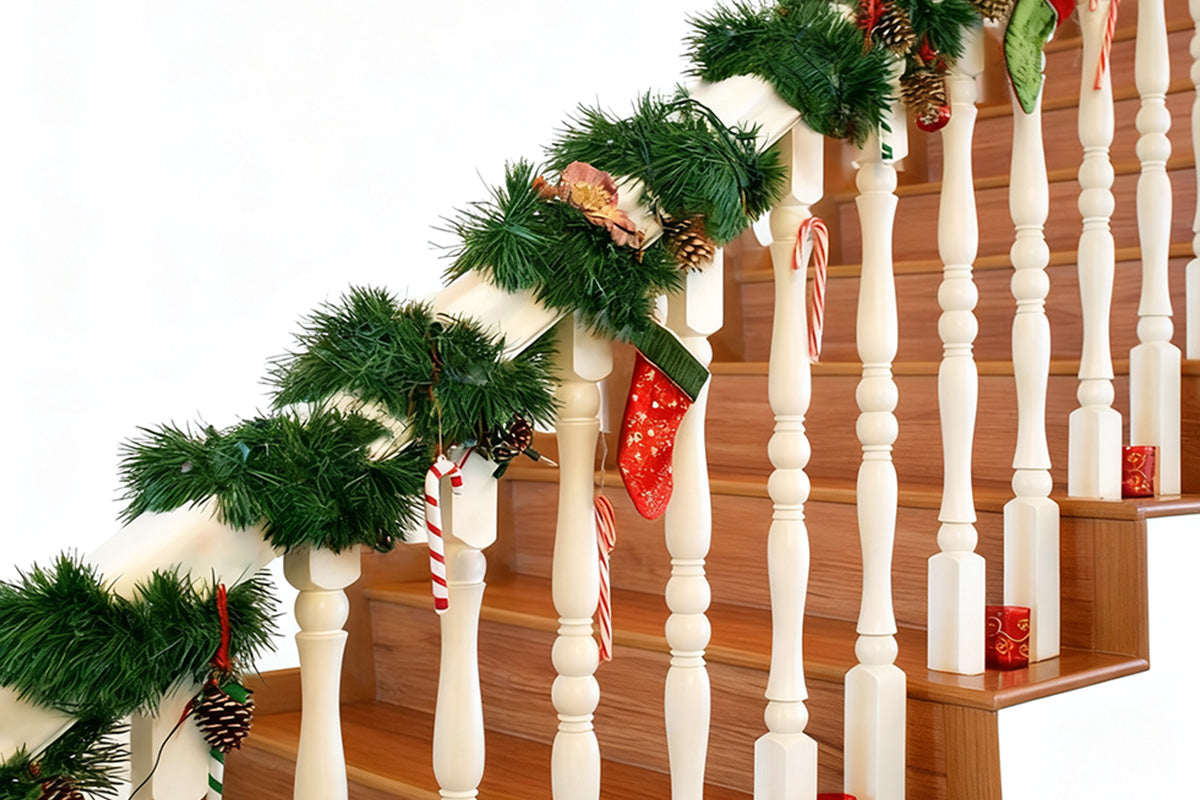15 m Green Christmas Tinsel Garland for Holiday Party and Home Decoration