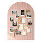 Large Arched Felt Bulletin Board with 30 Push Pins for Home Office School
