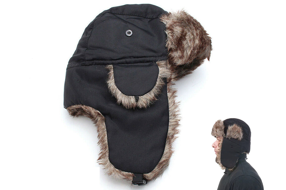 Winter Trapper Hat Warm Faux Fur Trooper Russian Bomber Eskimo Pilot