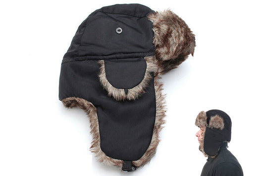 Winter Trapper Hat Warm Faux Fur Trooper Russian Bomber Eskimo Pilot