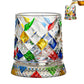 270ml Rotating Whiskey Glass Hand Painted Whiskey Tumbler for Home Bar