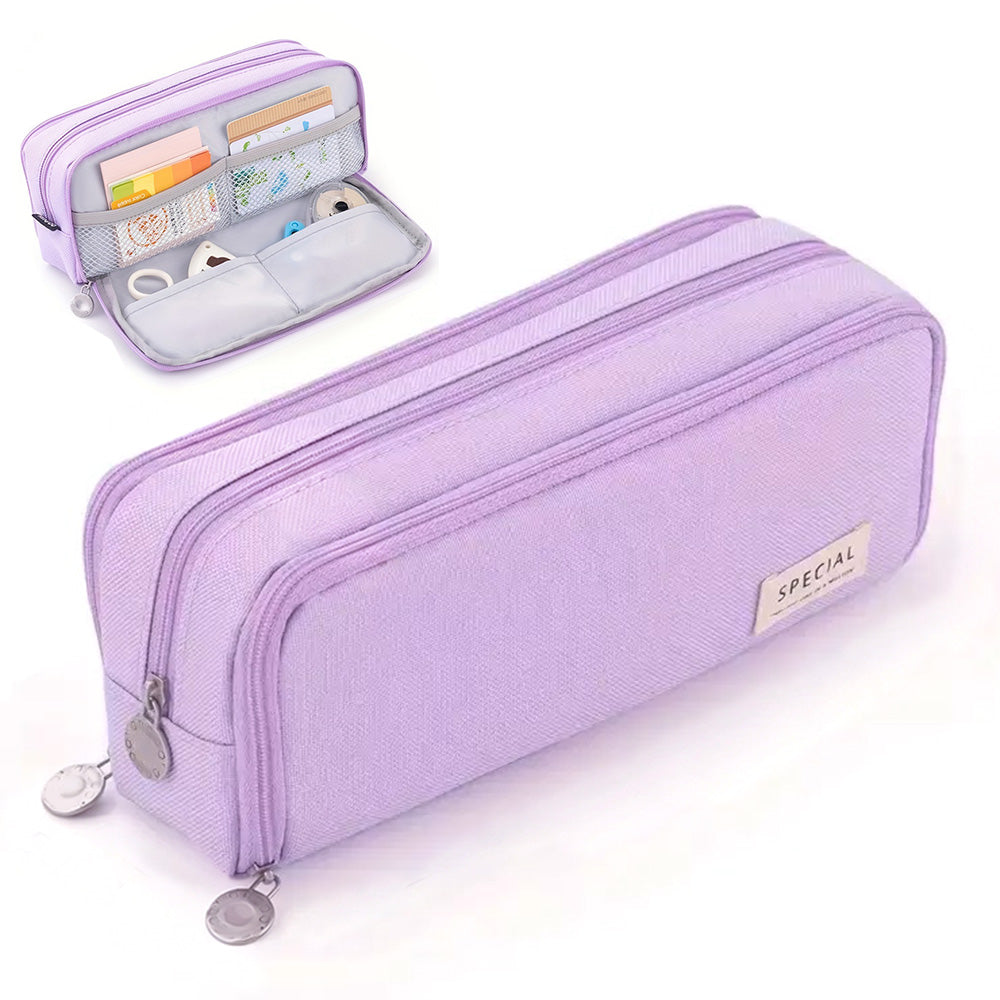 Large Pencil Case with Multiple Compartments Stationery Organizer for Students