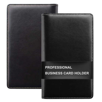 Portable Leather Business Card Holder Album 120-Slot Capacity