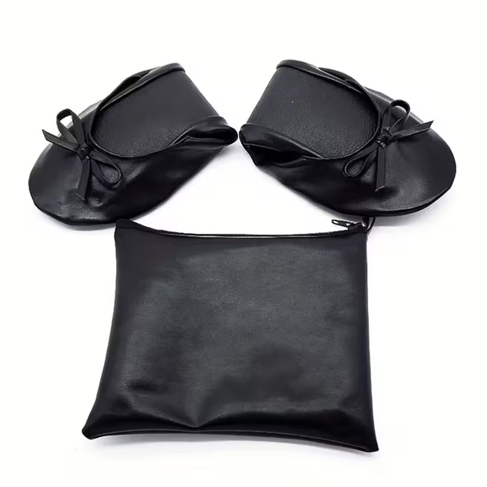 Women Foldable Indoor Ballet Flat Roll Slipper Shoes Dance Shoes Party Ball Prom