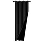 100 Percent Blackout Curtain Panel with Black Liner Heat & Light Blocking Drapes