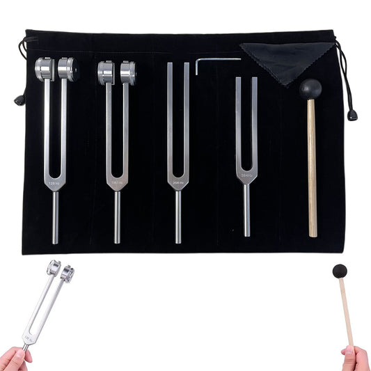 4Pcs Resonance Healing Tuning Fork Set Sensory Tool for Yoga Meditation