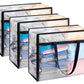 3 Pack Thick Clear Storage Bags with Zipper for Clothes Bedding