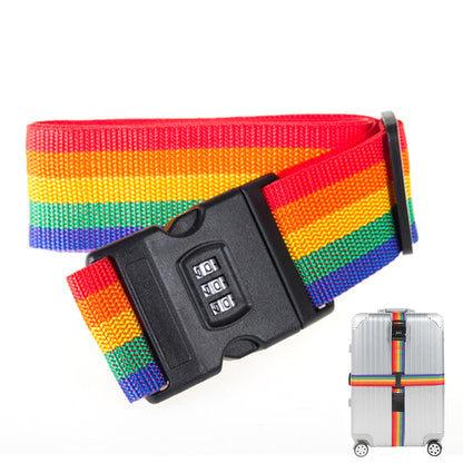 200cm Cross Packing Luggage Strap with Combination Lock for Suitcase