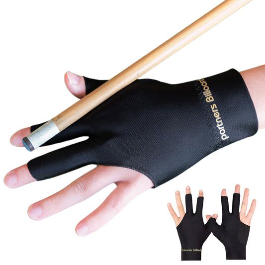 1 Pair Three Finger Billiards Gloves For Left Hand Pool And Snooker