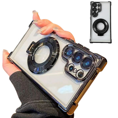 Thin Shockproof Stand Case Compatible with Samsung Galaxy S26 Ultra with Lens Cover