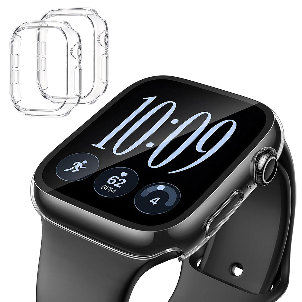 2 Piece Case and Screen Protector Set for Apple Watch Series 12-Transparent
