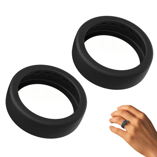 2Pcs Ring Covers Compatible with Oura Ring 5-Black