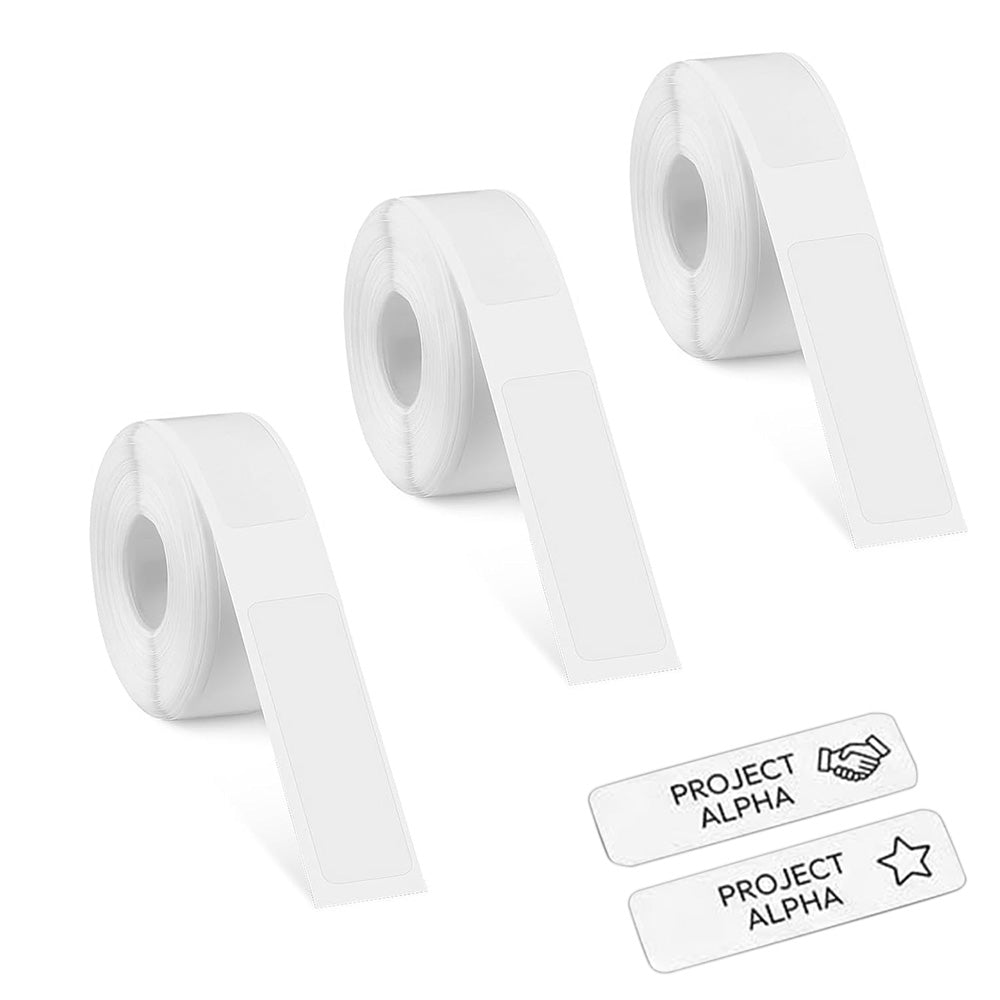 3 Rolls Label Paper for Phomemo D30 Self Adhesive Thermal Labels for Office Study Home