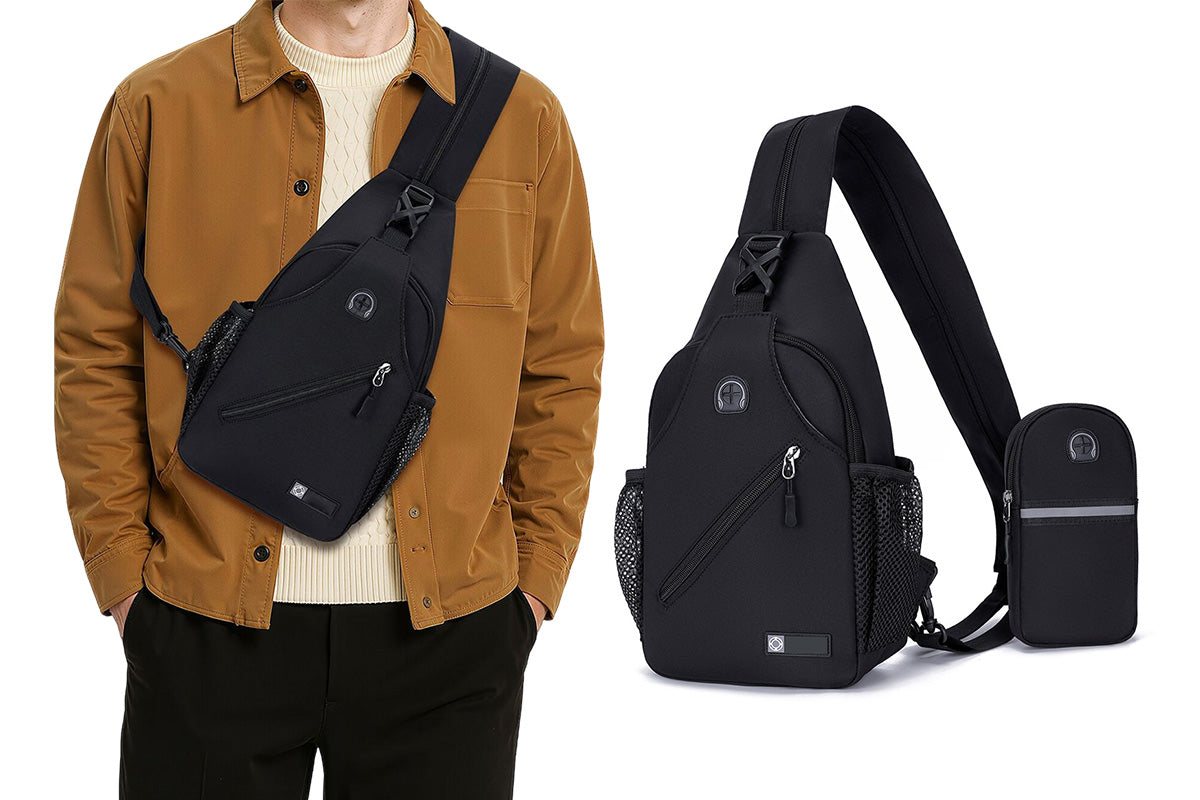 Travel Crossbody Chest Bag for Men and Women Adjustable Sling Backpack