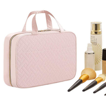 Travel Toiletry Bag with Waterproof Compartments and Hanging Hook