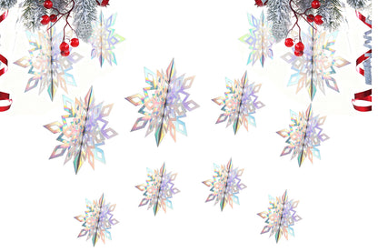 3D Paper Snowflake Hanging Decorations for Christmas Party